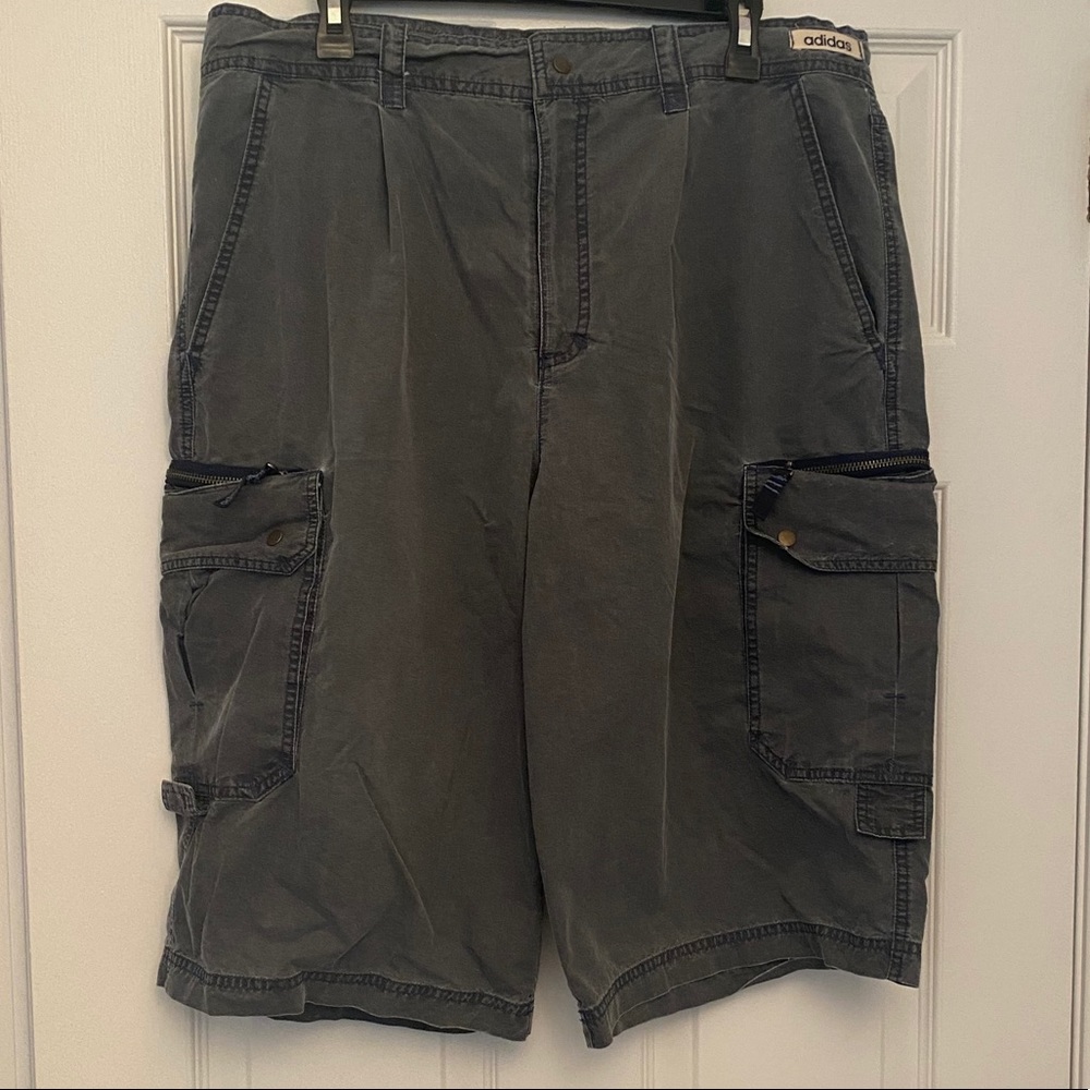 Adidas Men’s Faded Gray Cargo Shorts